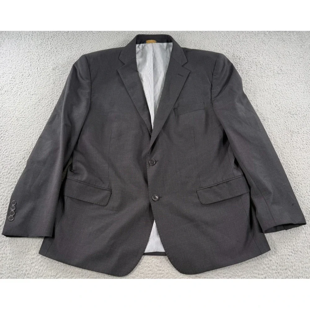 Brooks Brothers Explorer Blazer Men 46R Charcoal Gray Single Breasted Regent Fit